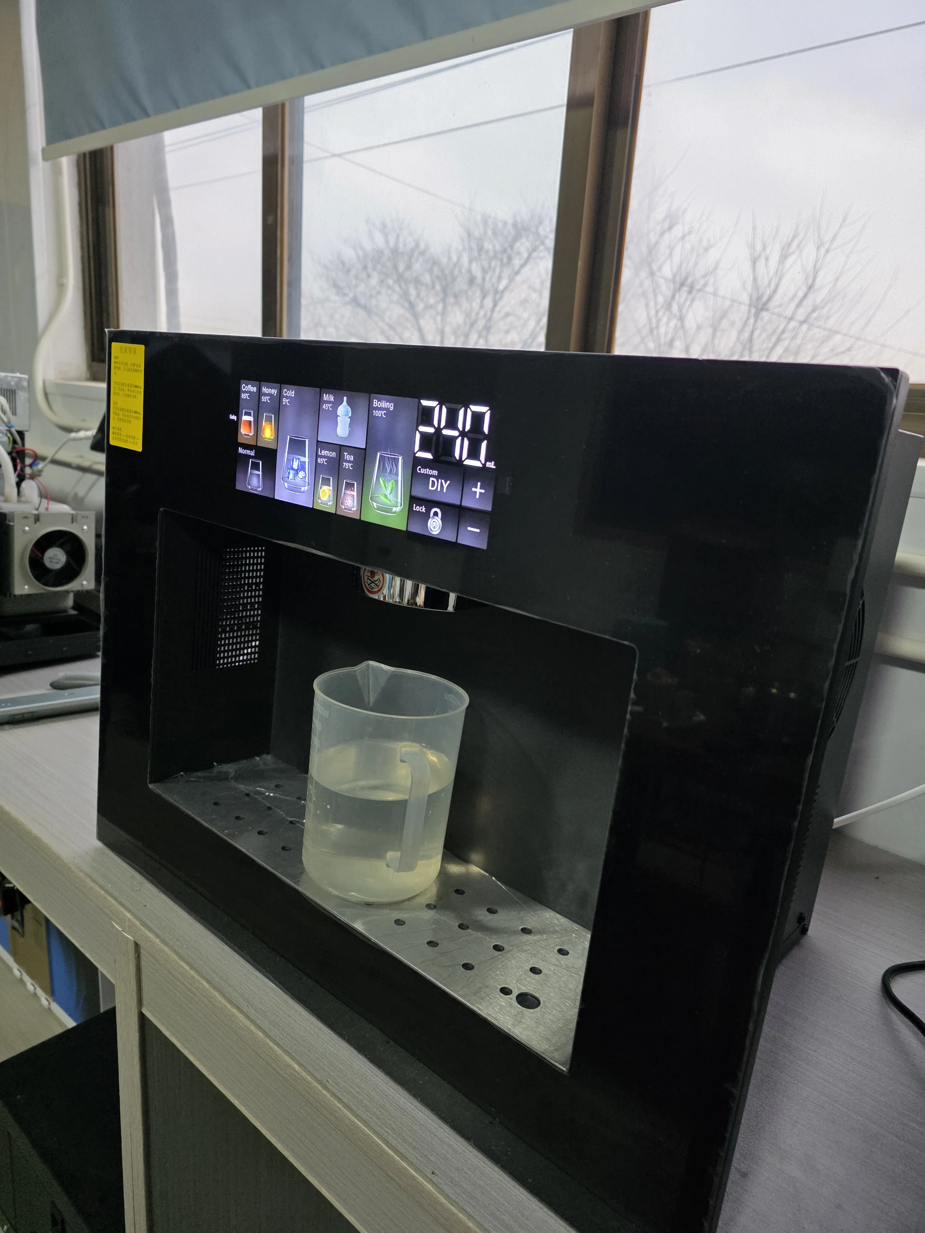 Stainless Steel Glass Screen Hot/Cold RO System Water Dispenser Built-in with Electronic Cooling  and Heating for Kitchen