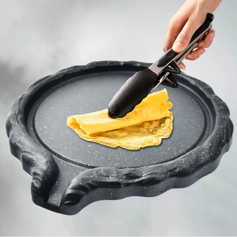 Korean style BBQ Grill - Outdoor Mifeng Stone Fried Beef Sausage and Duck Pot Mouth Household Iron Plate BBQ Plate Butane Stove