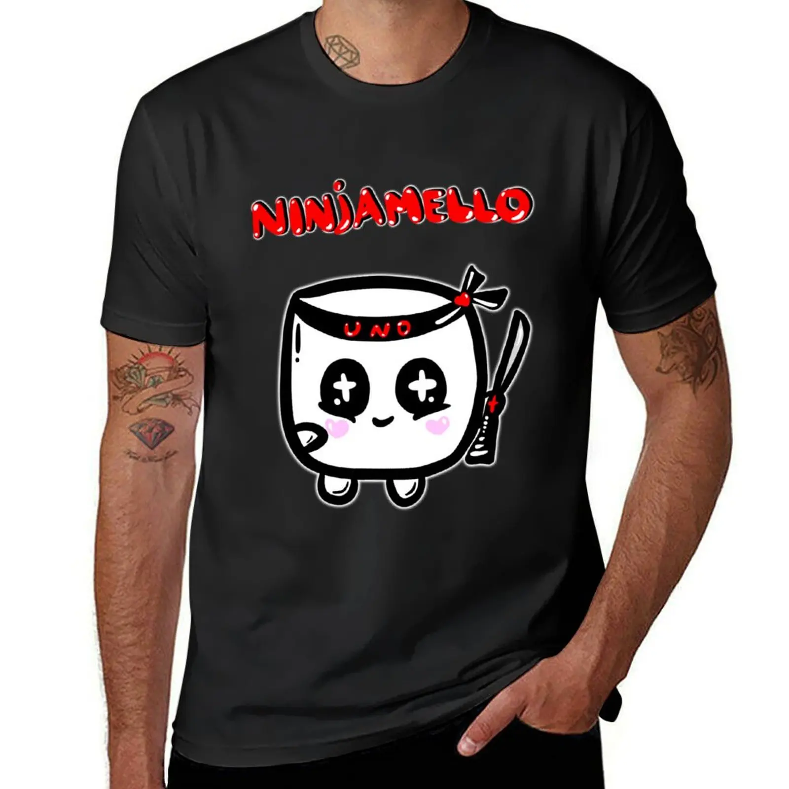 NinjaMello the Marshmallow T-Shirt customs animal prinfor boys mens t shirts casual stylish