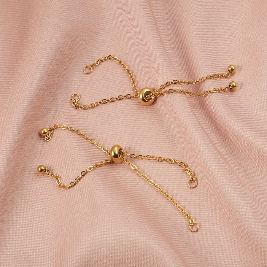 Aço inoxidável Pulseira Cadeia Ajustável, Slider Slide Extender, DIY Moda Jóias Acessório, 10cm, 5Pcs por lote