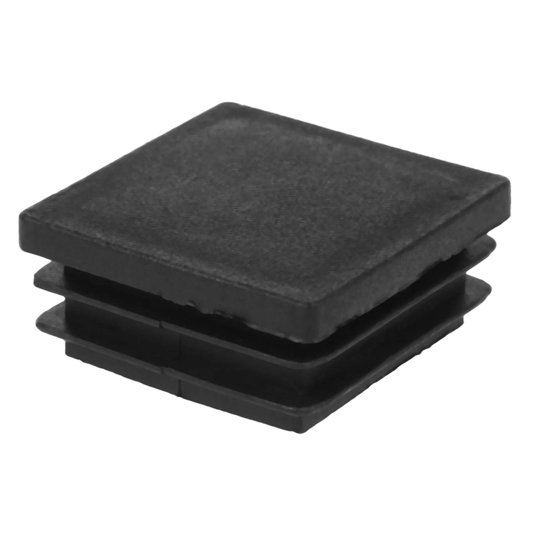 AB02 40 مم × 40 مم أنبوب بلاستيكي مربع إدراج نهاية تقطيع قبعات سوداء 30 قطعة