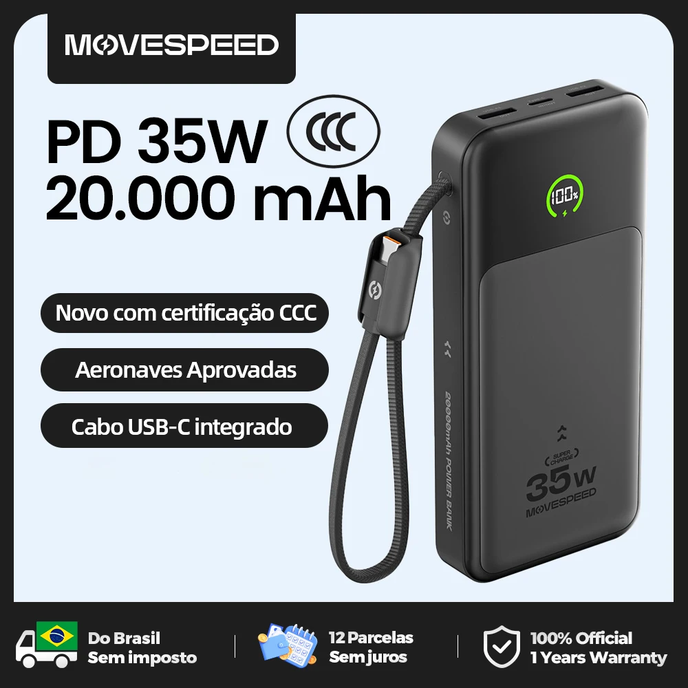 【ccc】movespeed-p20-batterie-externe-en-forme-de-lame-20000mah-35w-charge-rapide-powerbank-chargeur-externe-pour-iphone-17pro-samsung