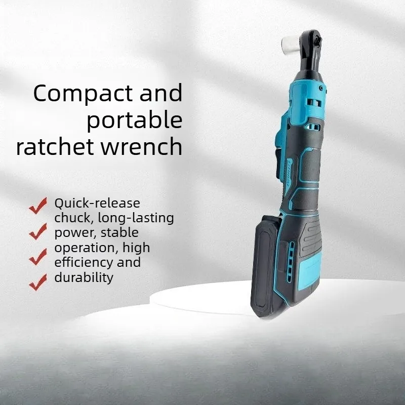 90-Degree lithium battery ratchet wrench foreign trade high torque brushless ratchet wrench rechargeable electric wrench set