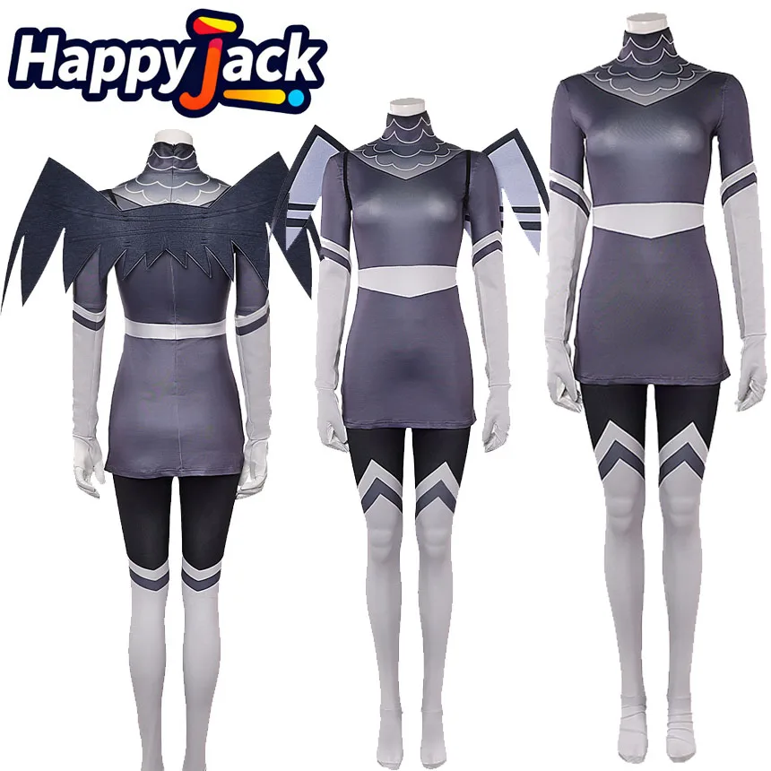 

Костюм для косплея Lute Vaggie, аниме, маскировочное платье для отеля, брюки, перчатки с крыльями, наряды для женщин и взрослых, карнавальный костюм на Хэллоуин