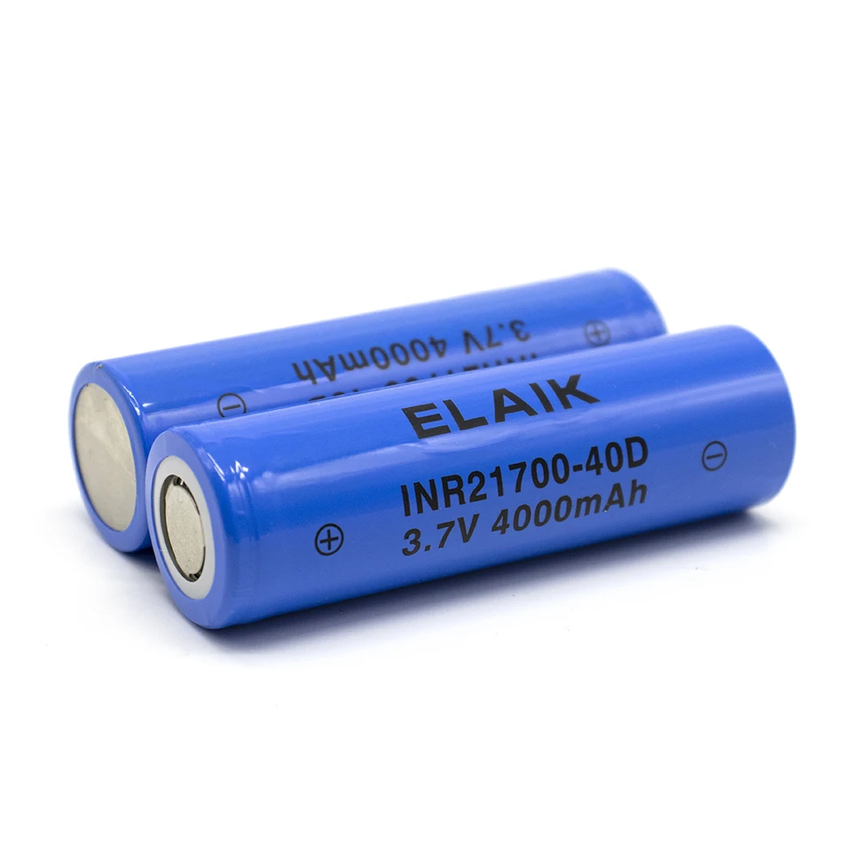 INR21700-40D 4000mAh 3.7V rechargeable lithium-ion battery with low internal resistance and wide application range