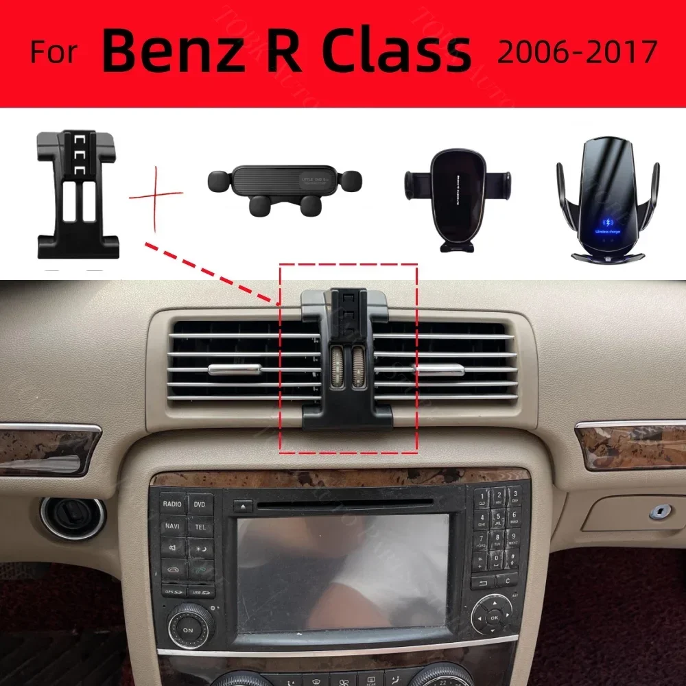 

Car Phone Holder Strong Special Fixed Bracket Base For Mercedes Benz R Class W251 2006-2017 Wireless Charging Cars Accessories