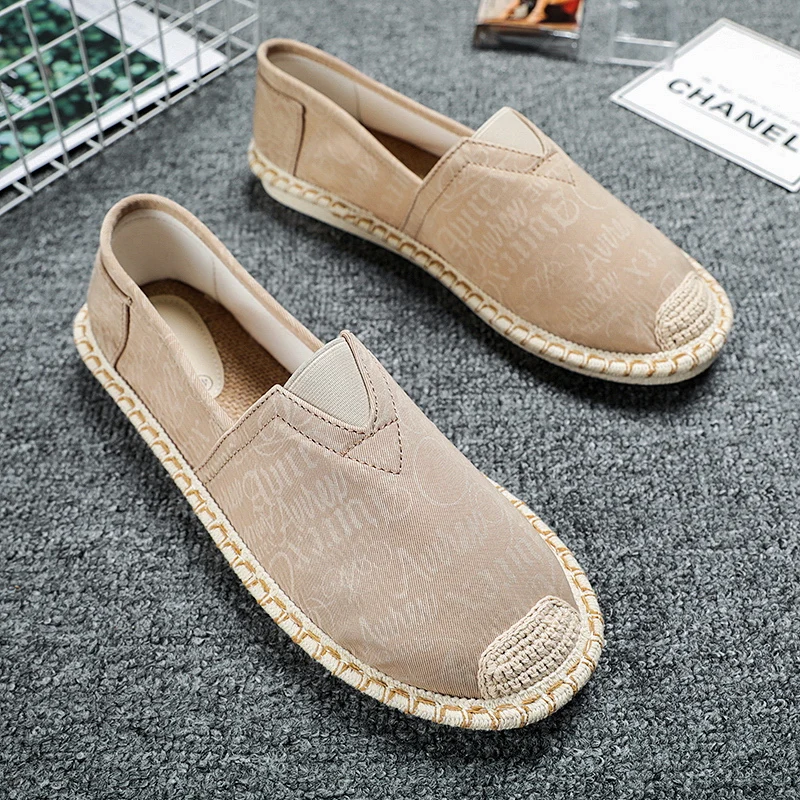 Spring Summer Men Canvas Shoes Breathable Men Casual Shoes for Man Slip-no Cheap Hemp Shoes Men Footwear Fashion Flats 2022