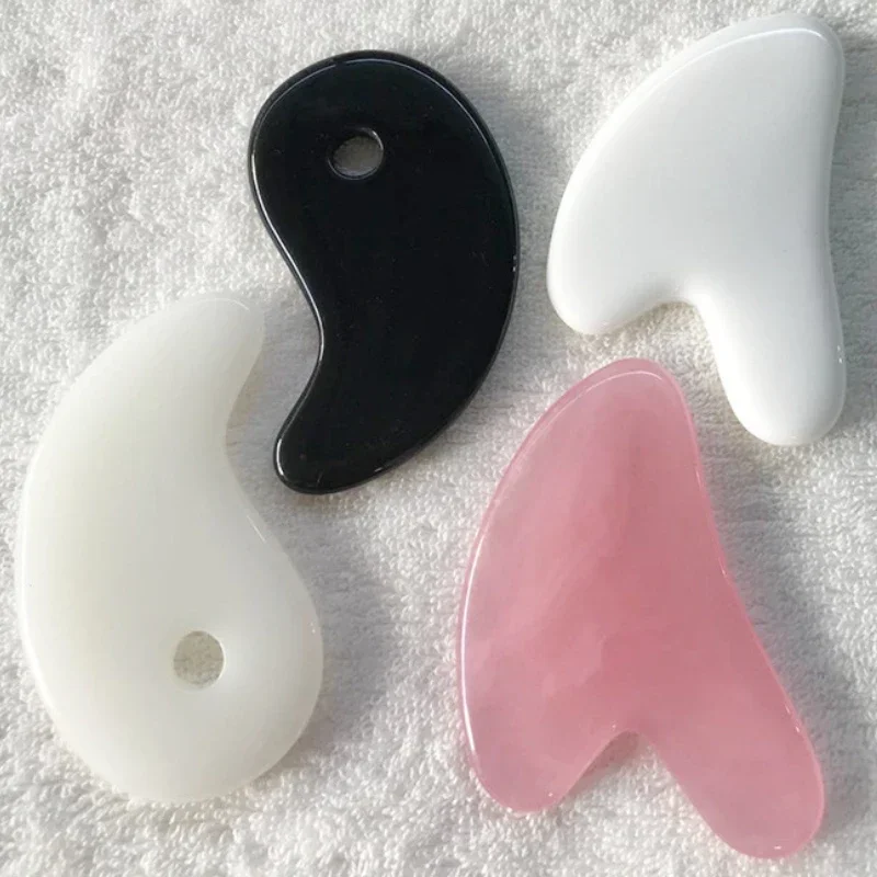 Resin Heart-shaped Massage Scraping Tablets Face Back Neck Waist Scraping Tablets Beauty Salon Full Body Acupoints Massage Tool