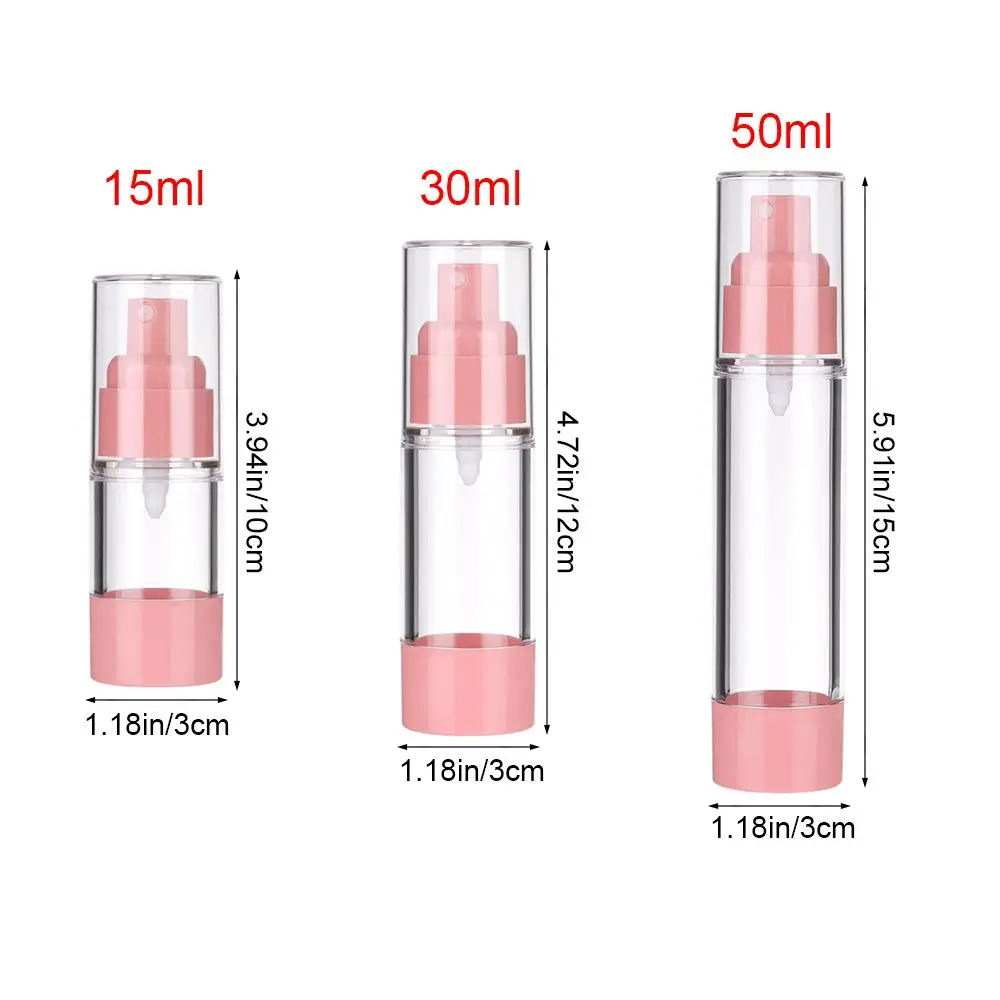 진공 리필 플라스틱 병 스프레이 로션 병, 여행용 휴대용 빈 용기, 뷰티 스킨 케어 메이크업 도구, 15 ml, 30 ml, 50ml, 신제품