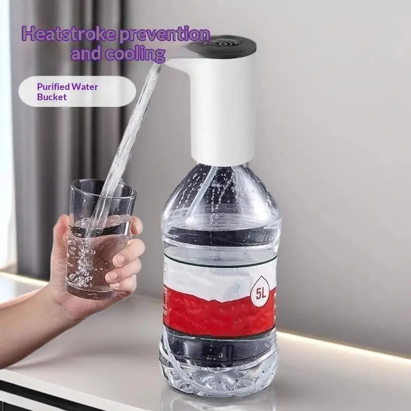 Portable Electric Water Pump Long Battery Life High Flow Fast Siphon Transfer for 5 Gallon Water Jugs Outdoor Hiking