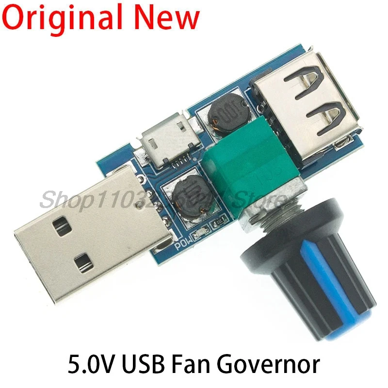 1PCS Mini USB fan governor wind speed air volume regulator cooling mute multi function office dormitory bedside