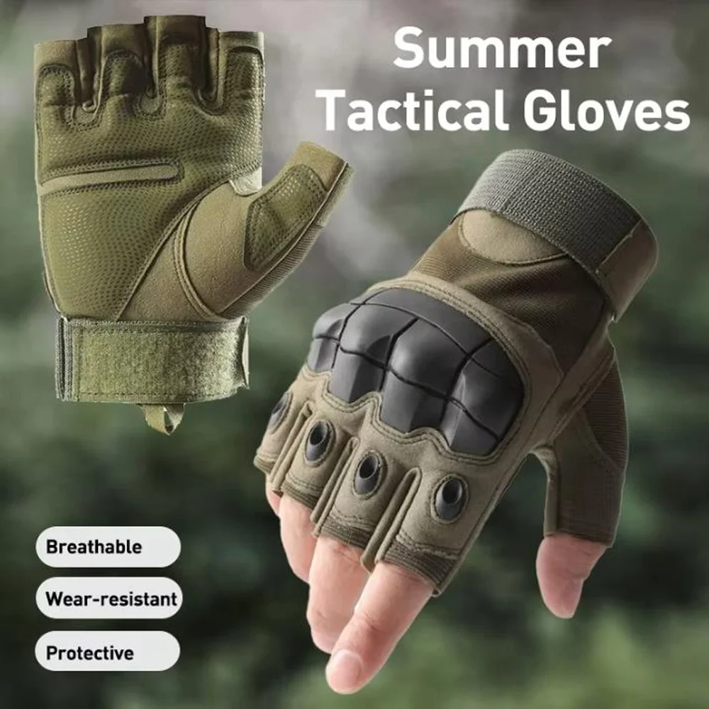 1 Paar Halbfinger-Handschuhe für Herren, Outdoor-Militärhandschuhe, Sport, Schießen, Jagd, Luftgewehr, Motorrad, Fahrradhandschuhe