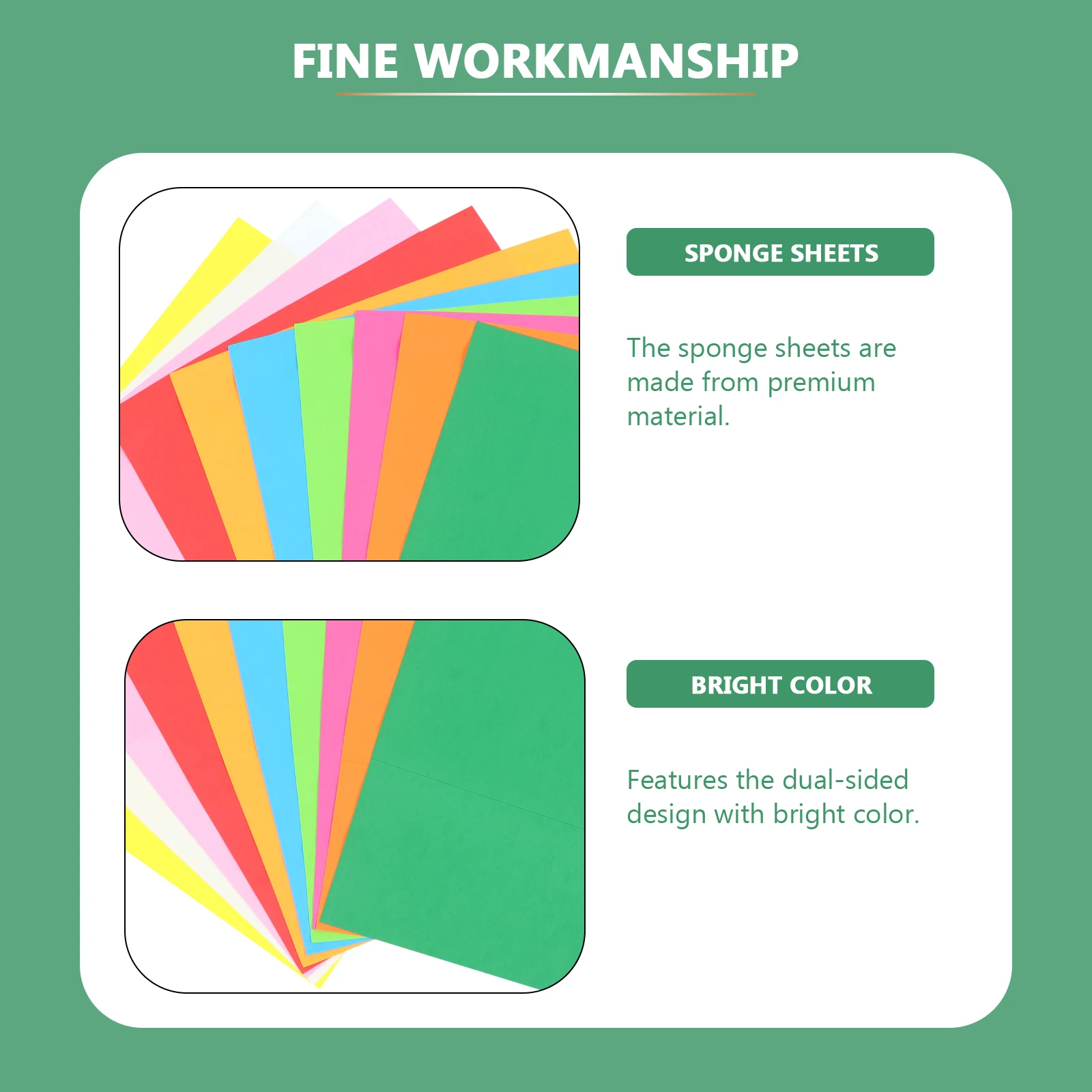 

50 Pcs Handmade Sponge Paper Colorful Craft Large Size Coloured Painting DIY Papers