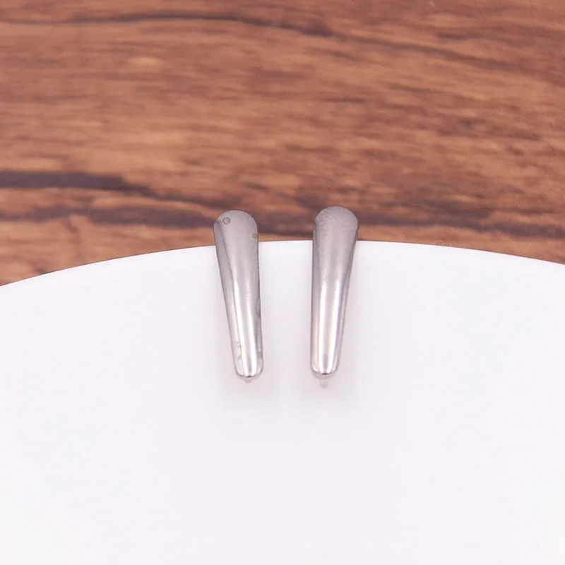 20Pcs 15X11mm Stainless Steel Rectangle Cabochon+Earmuffs Blanks Diy Post Stud Earrings Base Settings For Jewelry Making