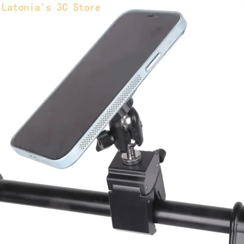 Verstellbarer magnetischer Telefonständer für Lenker-Fitnessgeräte und Kinderwagen X3UB – Detail 4