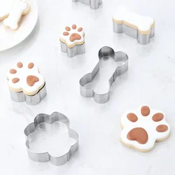 DIY Fondant Biscuit Cookie Cutter Embosser Mold Dog Bone For Cake Chocolate Decorating Tools Pastry And Bakery Baking Kitchen