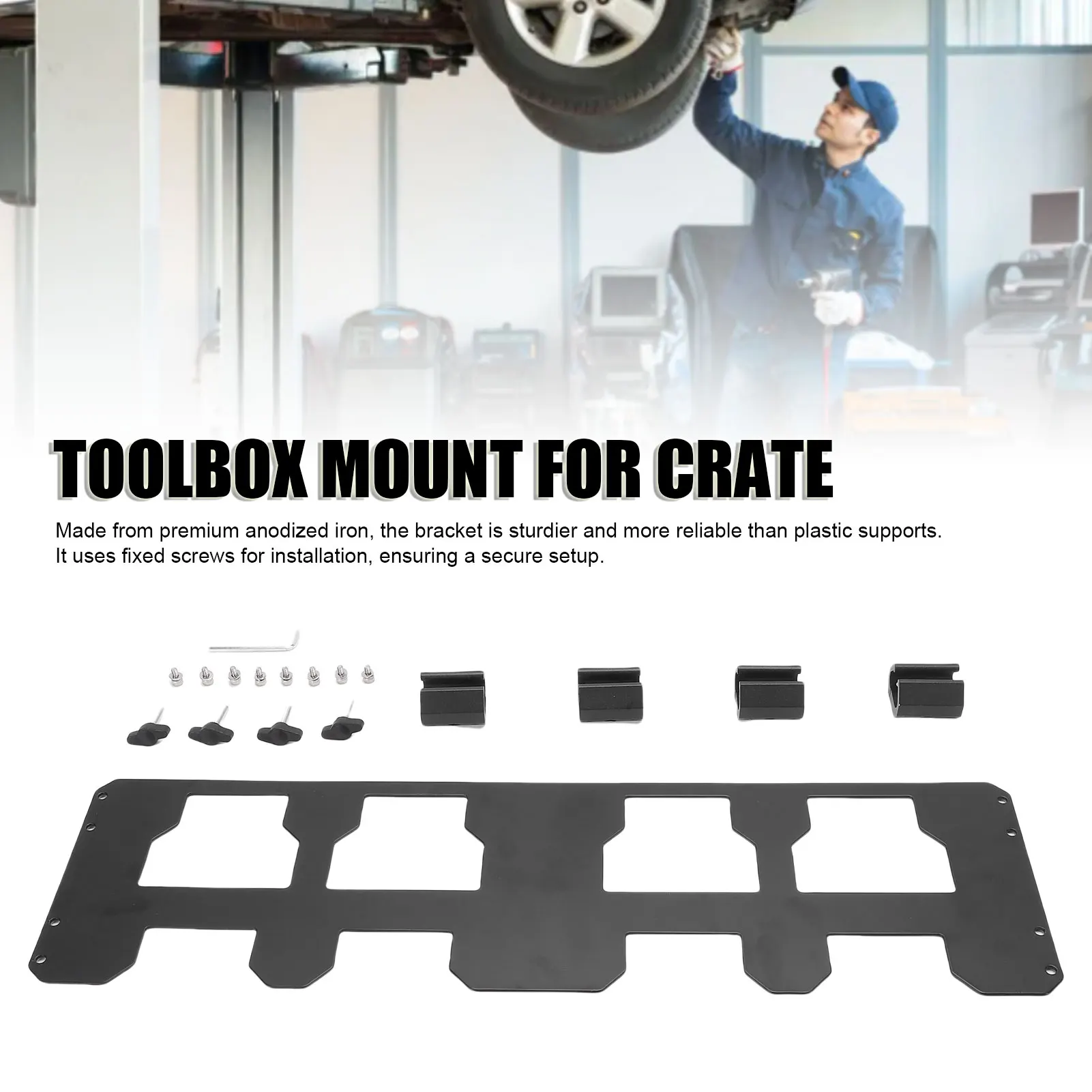 

Mounting Plate Fit for Packout Metal Toolbox Front Organizer Storage Bracket for Crate Half Full Width Storage Case