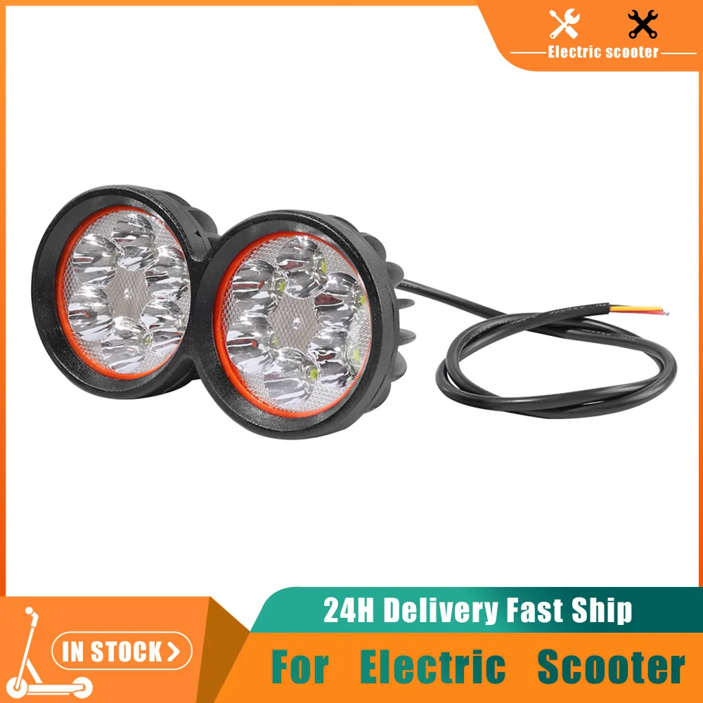 2PCS 6 LED Fog Headlights Super Bright Lamp Spotlight Working Spot Light 12-80V For Electric Scooter Universal Spot Headlamp