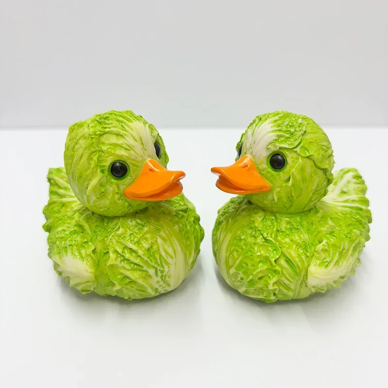 Whimsical Vegetable Duck Resin Figurine Unique Craft Ingenious Design Creative Home Garden Decoration Novelty Gift