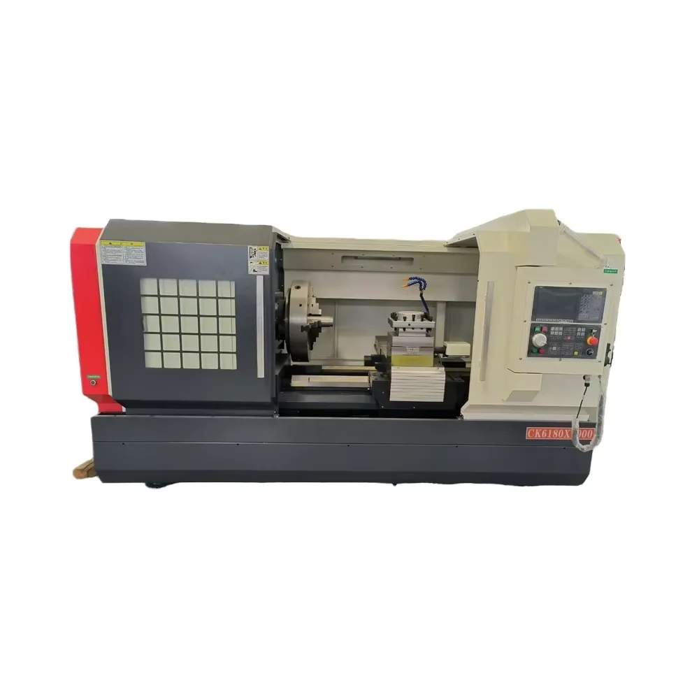 VV HINE Ck6130 Cnc مخرطة أفقية مسطحة Hine سرير مائل تحول مركز معدني جديد Gsk متوسط التحمل بما في ذلك المحرك