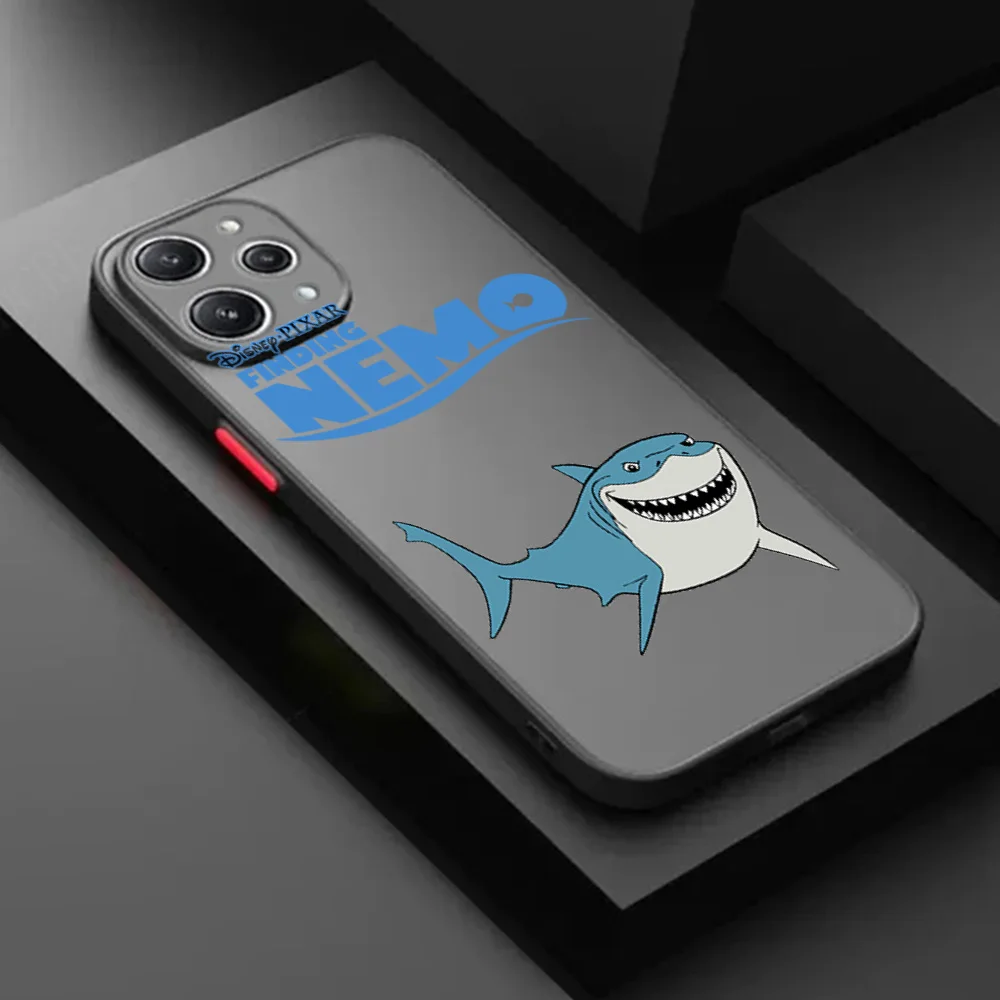 حافظة هاتف شفافة لهاتف Redmi Note 11 5G 12 Xiaomi 12C 12X Poco C40 C50 C51 العثور على نيمو بروس غطاء أسود بلوري