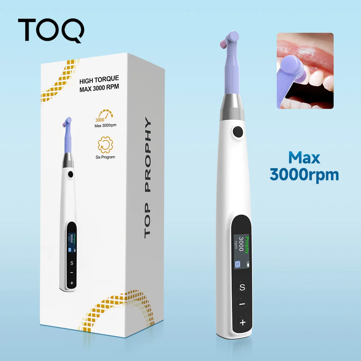 

Беспроводная ортодонтическая роторная система TOQ Prophy Motor для пропорциональной резки эмали, набор инструментов для промежзубной обработки с 5 пильными насадками