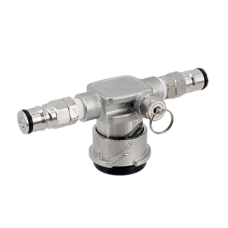 Low Profile Keg Coupler with Ball Lock Gas Beer Post All Stainless Steel 304 Homebrew Kegerator Space Saving Keg Valve