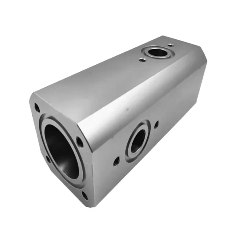CNC machined stainless steel precision porous cavity parts Customized multi-interface mechanical valve body
