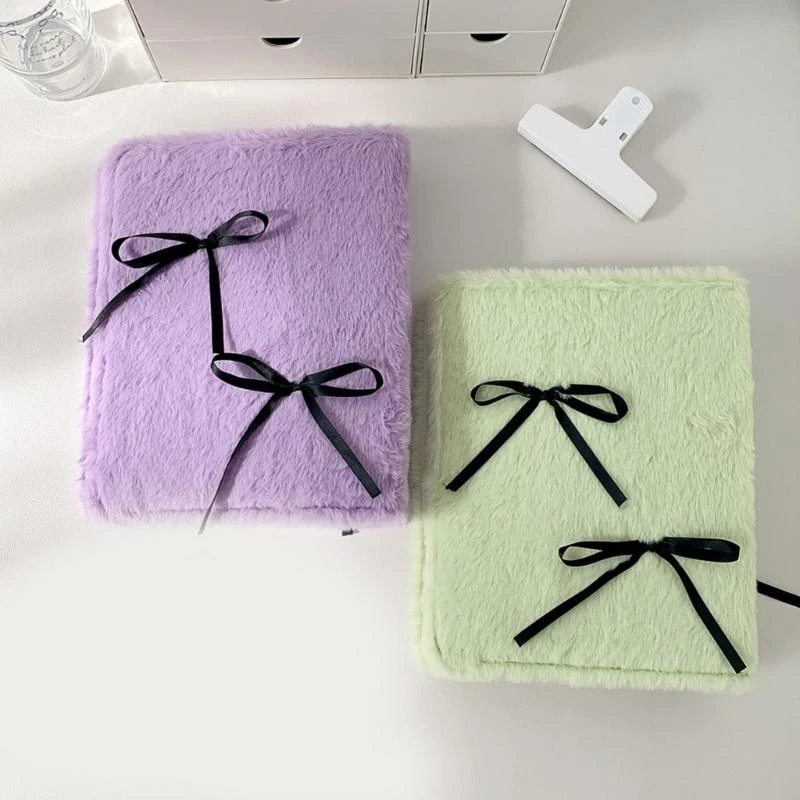 New Cute Plush Kpop Star Photocard Binder Album Bowknot Decor Baby Children Growth Record Photo Collector Album Photocard Holder