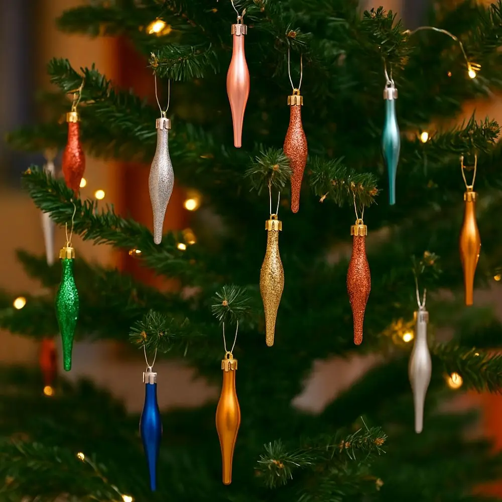 

8pcs 9cm Christmas Ball Pendants Plastic Candy Shaped Xmas Spheres Ornaments Electroplated Merry Christmas Decor New Year Decor