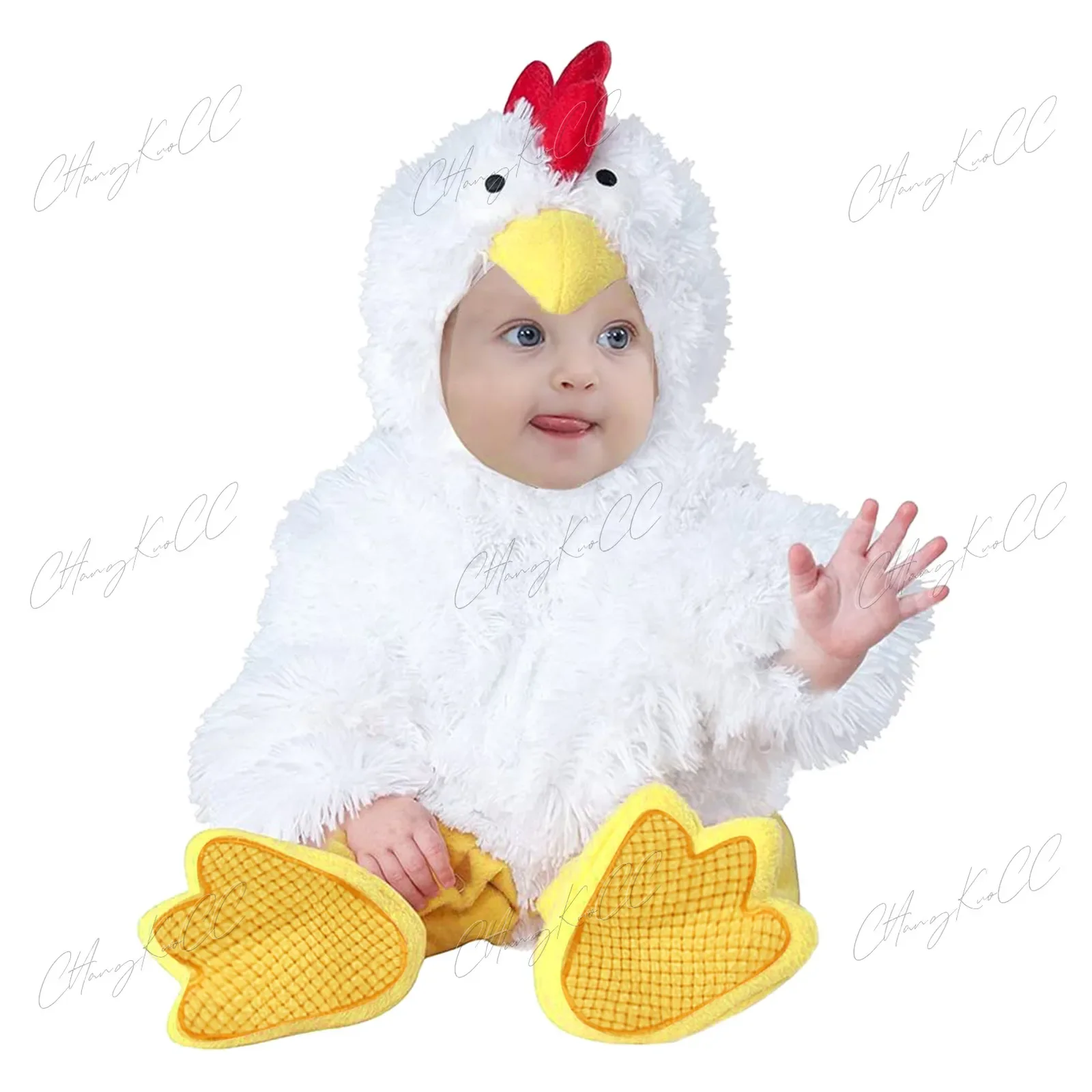 Disfraz de Mascota de pollito de pollo para niños y niñas, peleles de lana infantil, mono, zapatos, vestido de fantasía para Halloween y Pascua