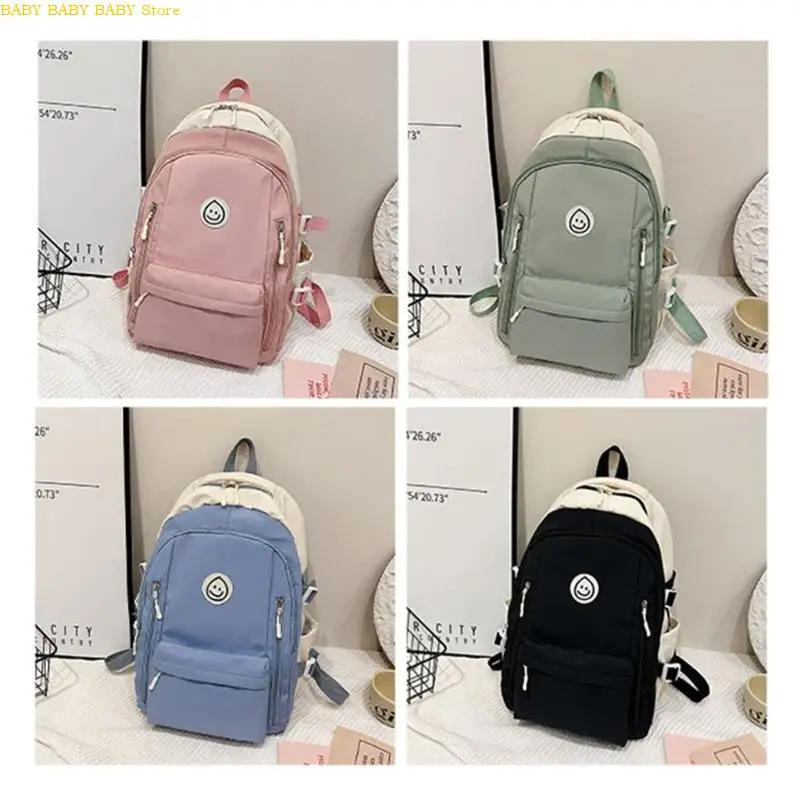 

Q81A Solid School Backpack Laptop Backpacks Large Capacity School Bag Bookbag Casual Rucksack for Girl Boy Youth