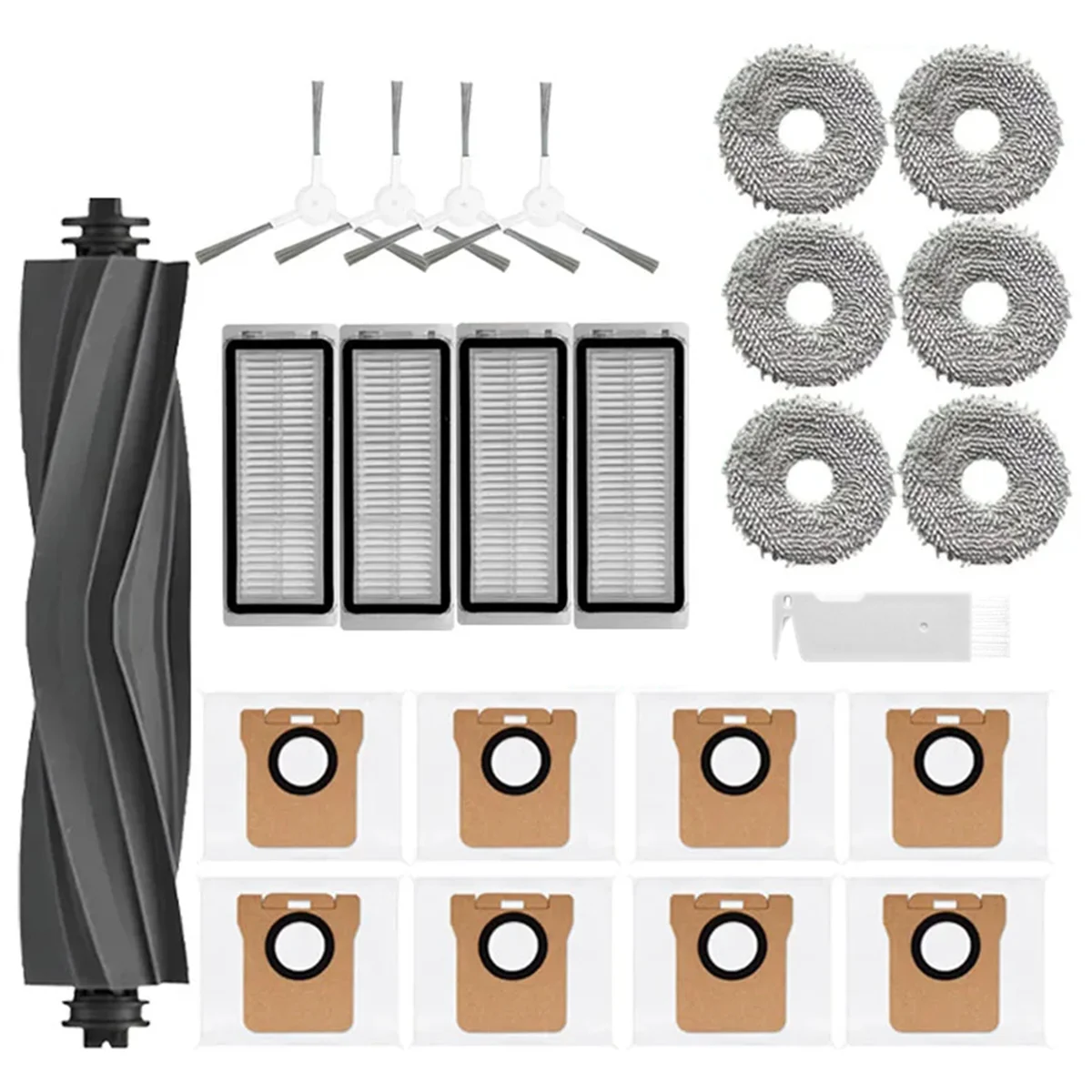 드림 L20 울트라 L30 울트라 로봇 진공 예비 부품, 고무 메인 브러시 사이드 브러시 걸레 천, HEPA 먼지 필터