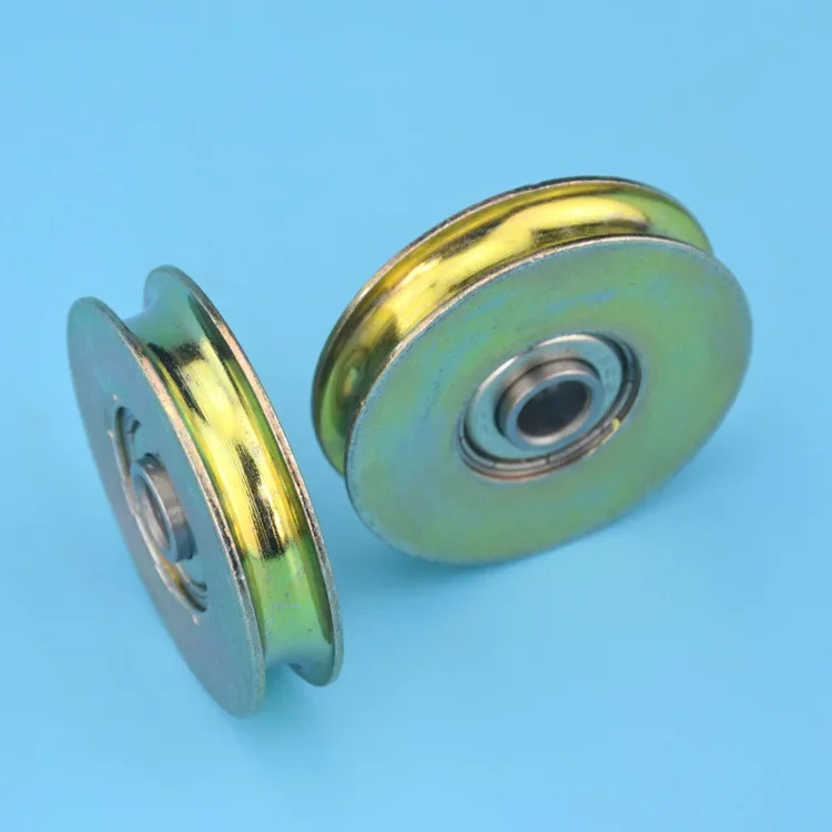 5pcs U groove wire rope metal bearing pulley 8*40*10mm steel wheel 8x40x10 mm hanging wheel 608ZZ 608 - view 2