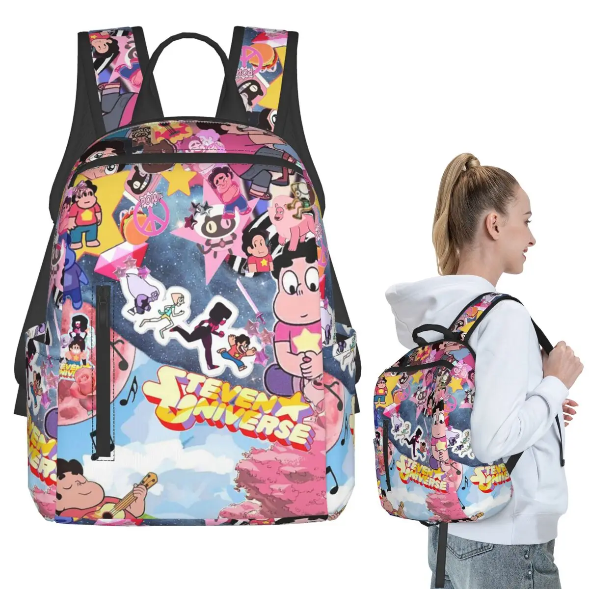 

Steven Universe Backpack Student BookBag Kids School Bag Computer Shoulder Bags Men Women