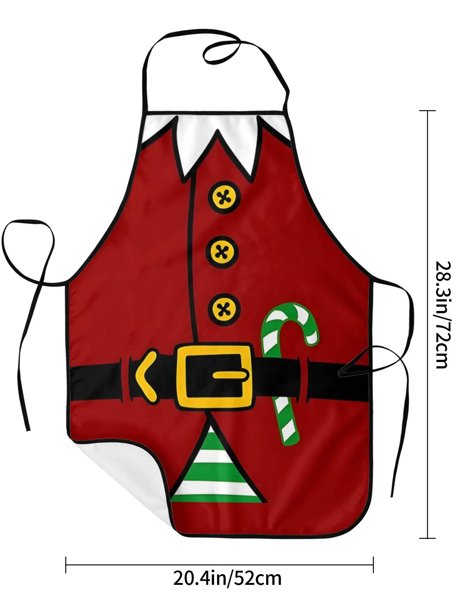 Santas Helper Elf Costume Apron Cook Restaurant Printed