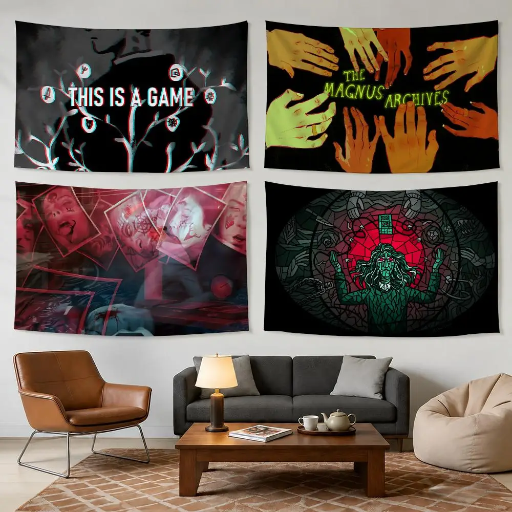 Anime The Magnus A-Archives Tapestry Bedroom Living Room Bar Party House Home Dorm Interior Wall Decor Background Banner