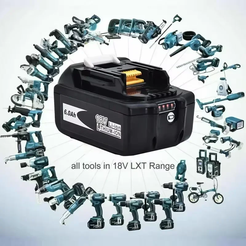 For Makita 18V 6000mAh Rechargeable Power Tools Battery with LED Li-ion Replacement LXT BL1860B BL1860 BL1850