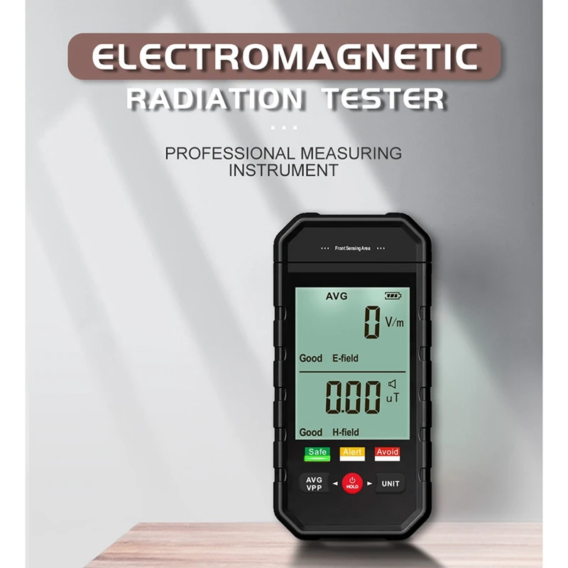 ET925 Detector de radiación electromagnética de pantalla grande Alarma de luz y sonido Alarma de pantalla roja