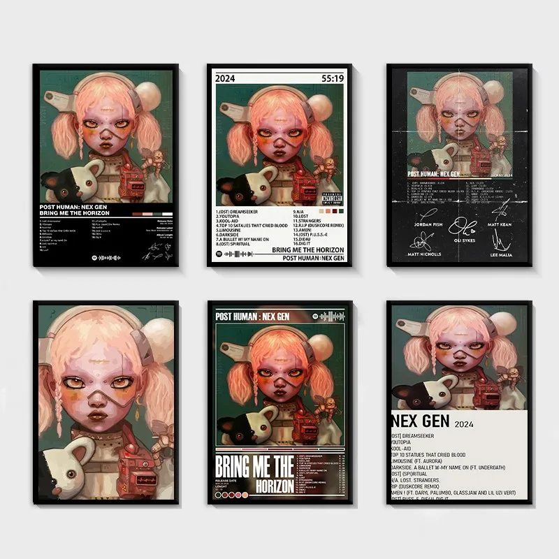 Bring Me The Horizon Rock Band Poster BMTH Classic Nex Gen Album Cover Canvas Painting Wall Art for Living Room Home Decor