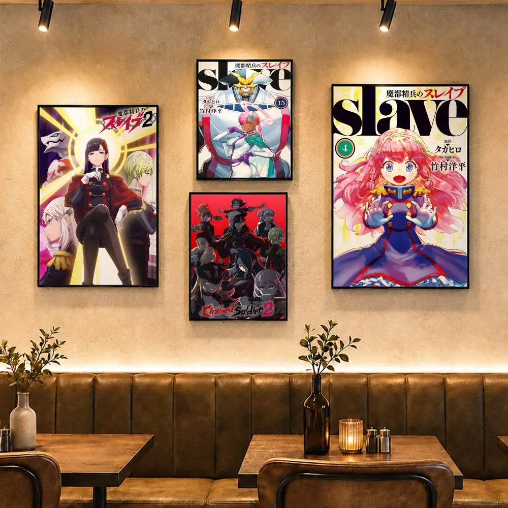 Action Anime C-Chained SoldierS Poster Vintage Retro Anime Poster Stickers Peel and Stick Wall Art Home Decor