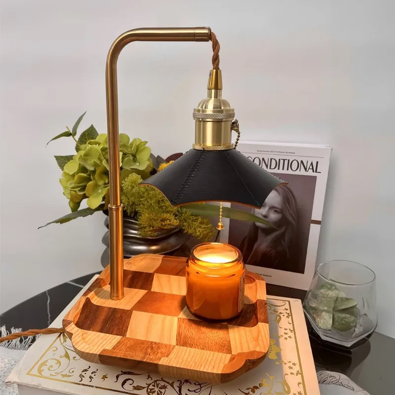 

romatherapy wax melting lamp, retro candle melting lamp can be timed bedside desk lamp, no warm fragrance wax melting lamp gift