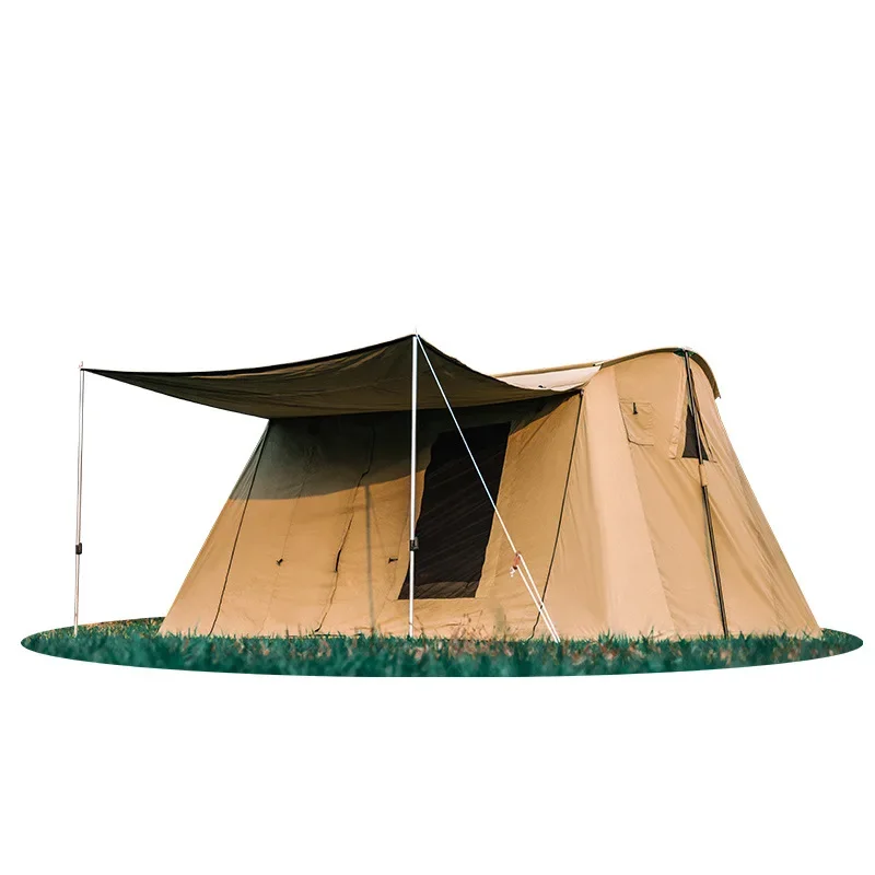 

Camping Cotton Canvas Glamping Safari Cabin Tent Rainproof Spring Tent