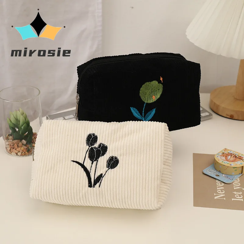 

MIROSIE-Floral Makeup Bag for Ladies, Cosmetic Organizer, Skincare Pouch for Women, Travel Toiletry Bag for Girls, Fashion