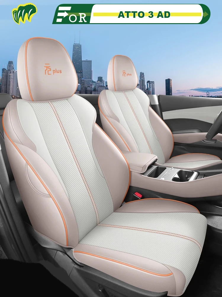 

For Left-Drive Car Seat Cover Of BYD ATTO 3 AD Yuan PLUS 2025 Custom Fit Seat Protector All Season Full Surrounded