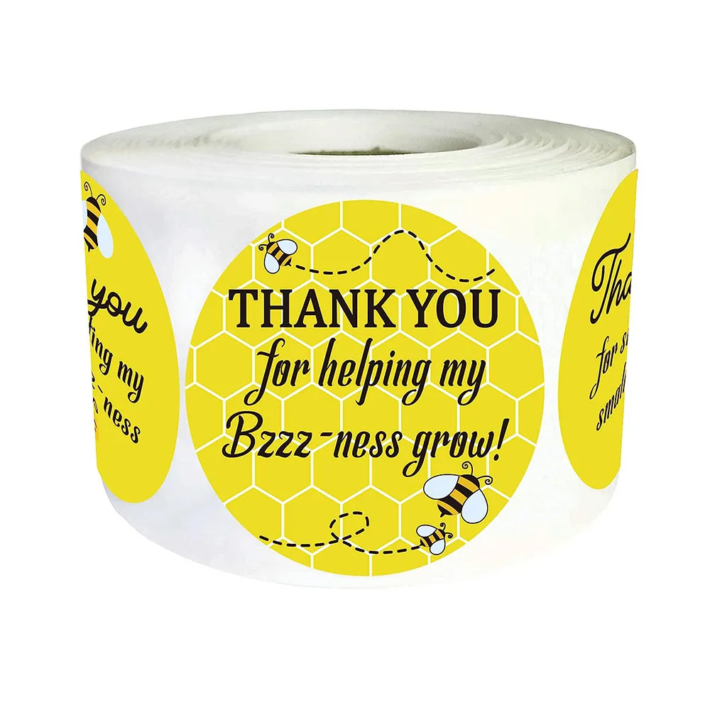 

Honey Bee Merry Christmas Thank You for Supporting My Small Business Christmas Thank you labels Online Retailer Boutique Bag 500