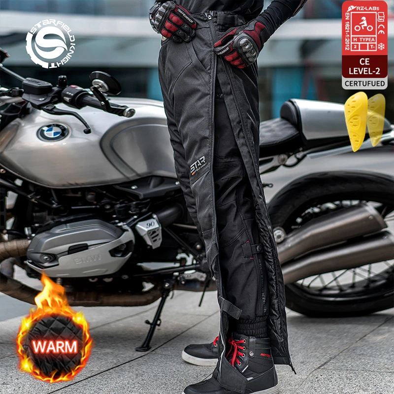 

SFK Men Women Quick Take-off Riding Equipment Motorcycle Pants Winter Warm Waterproof Trousers With CE Protection Accessories