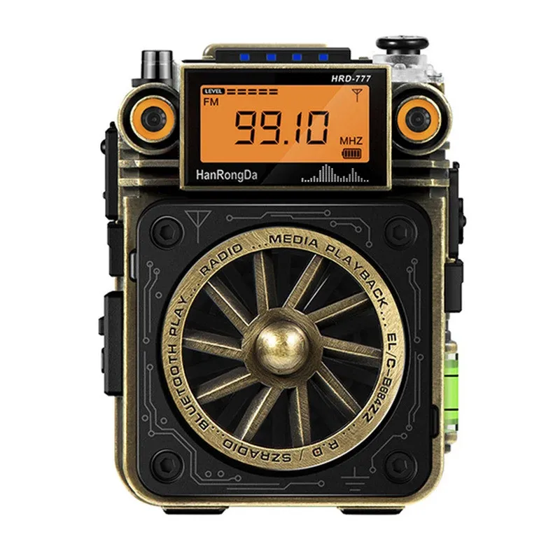 

Portable HRD-777 Full-Band Radio Multifunctional Emergency Survival AM FM BT Speaker