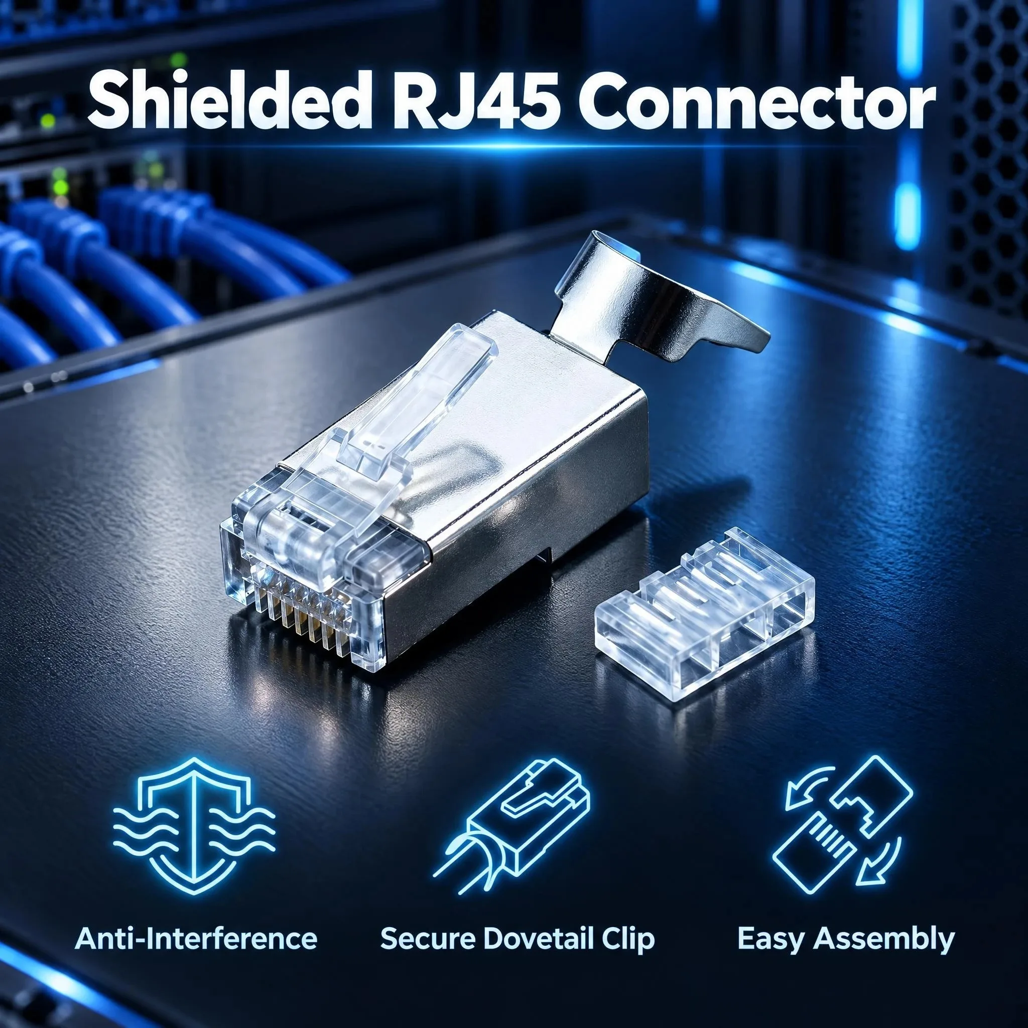 2-Pack RJ45 Coupler Female to Female, Cat6 Cat6a Cat7 Ethernet LAN Cable Extender Connector for Data Communication
