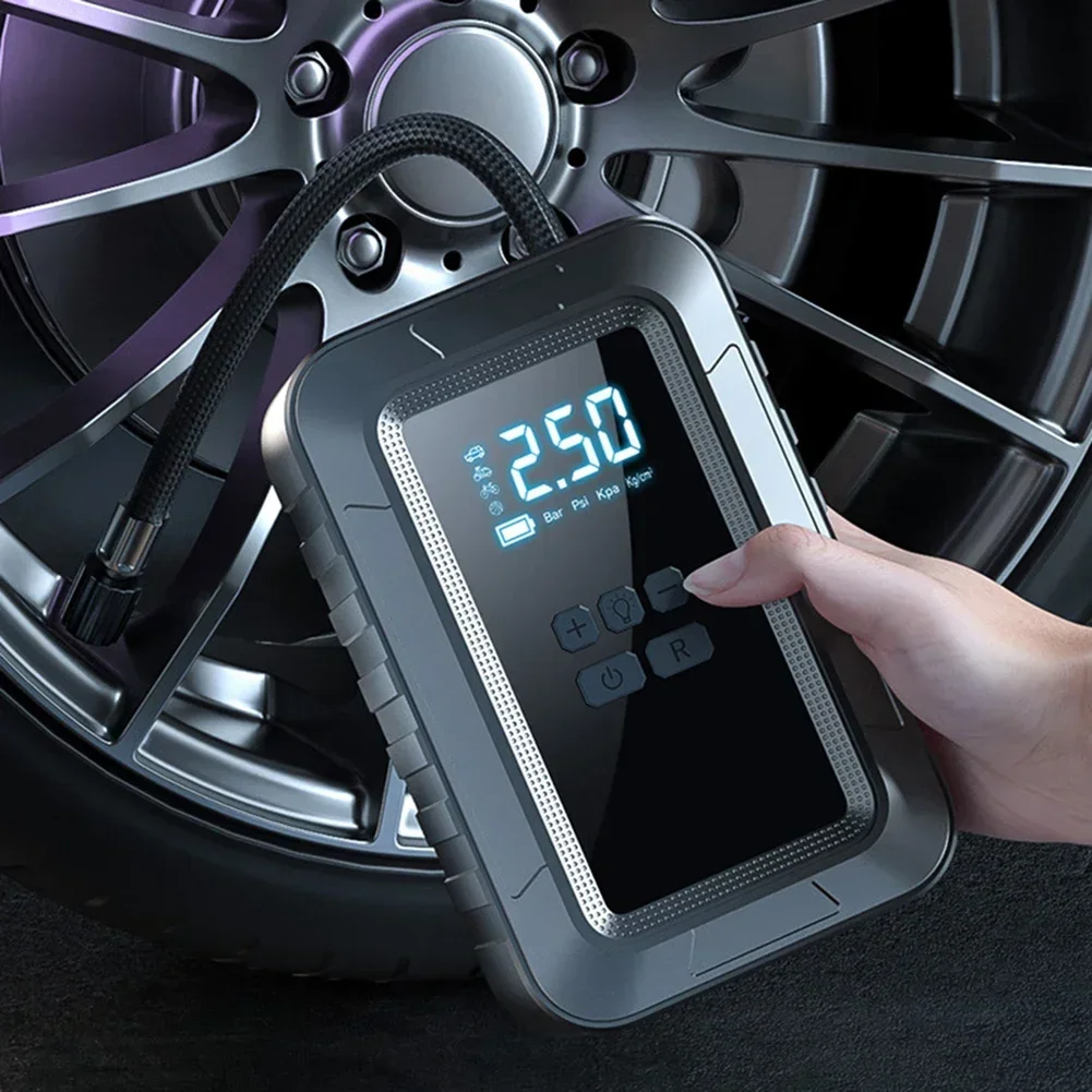 

PSI Portable Wireless Car Electric Tire Inflator Outer Part Of The Inflation Tube Is Made Of Nylon Braided Technology